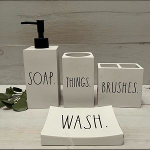 COPY - Rae Dunn Bathroom Set of 4